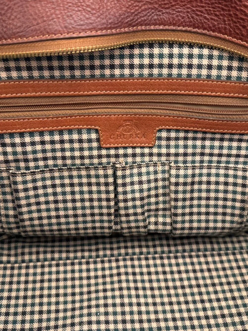 Ghurka Wellesley No. 249  Vintage Chestnut Leather Weekender Travel Bag